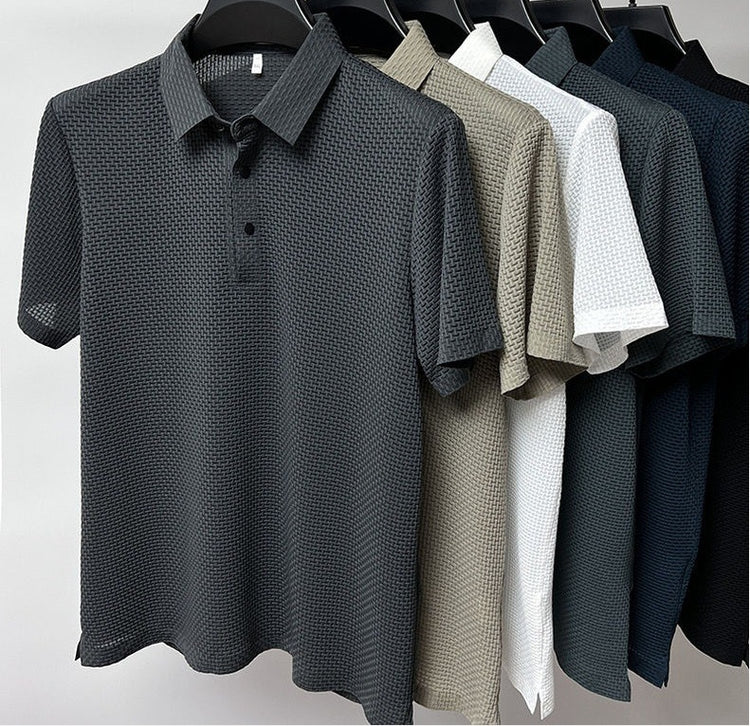 Mens Mesh Polo Shirt for Summer Wear